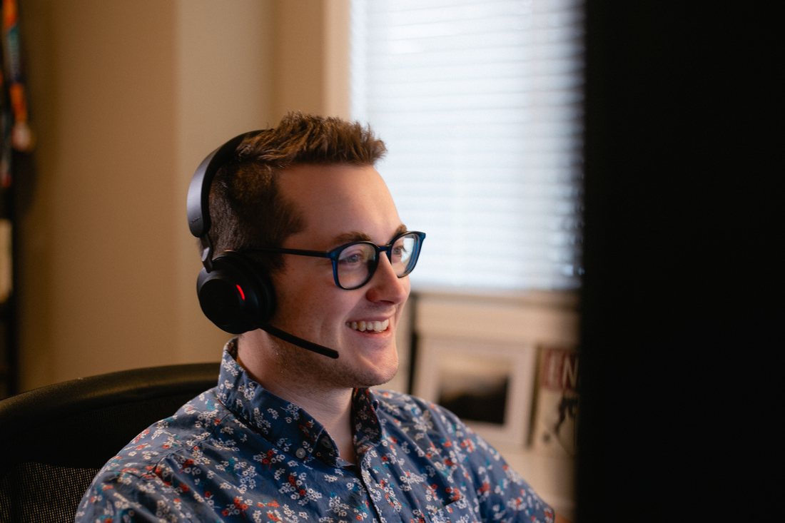 Steven Alexander on a client call